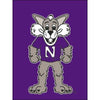 Northwestern University Wildcats 12"X18" Purple Garden Flag with Willie the Wildcat Design
