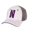Northwestern Wildcats Zephyr Constructed Flex Fit White/Charcoal Hat with Stylized N Design