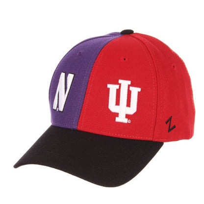 Northwestern University Wildcats House Divided Hat with Indiana Hoosiers