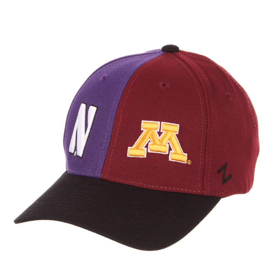 Northwestern University Wildcats House Divided Hat with Minnesota Golden Gophers
