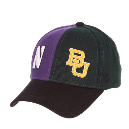 Northwestern University Wildcats House Divided Hat with Baylor Bears