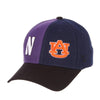 Northwestern University Wildcats House Divided Hat with Auburn Tigers