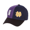 Northwestern University Wildcats House Divided Hat with Notre Dame Fighting Irish