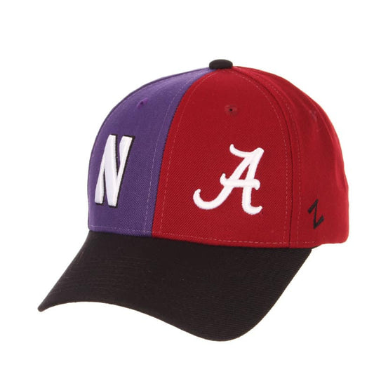 Northwestern University Wildcats House Divided Hat with Alabama Crimson Tide