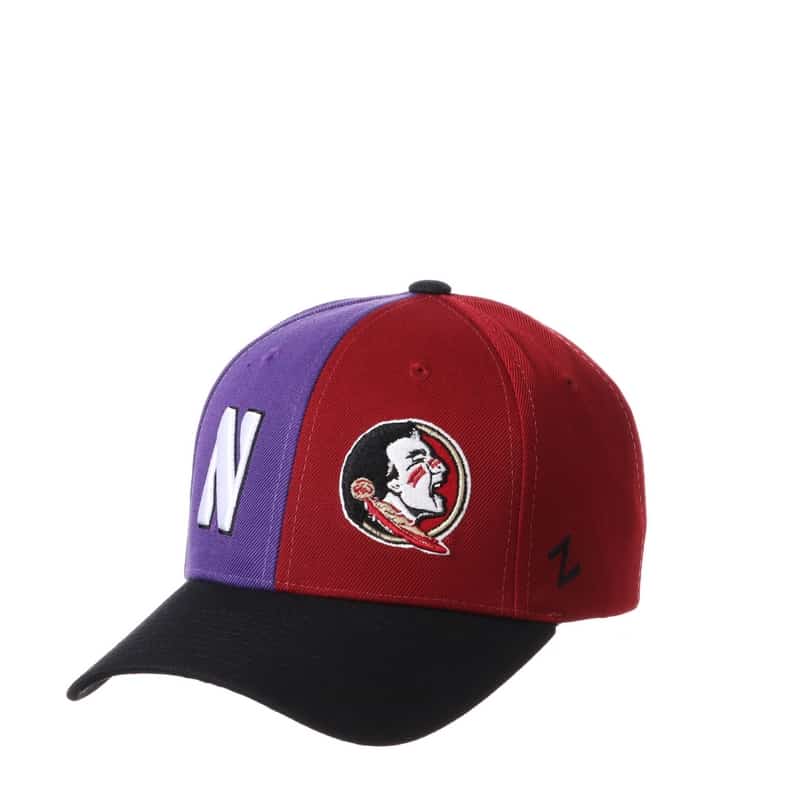 Northwestern University Wildcats House Divided Hat with Florida State Seminoles