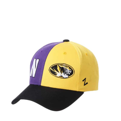 Northwestern University Wildcats House Divided Hat with Missouri Tigers