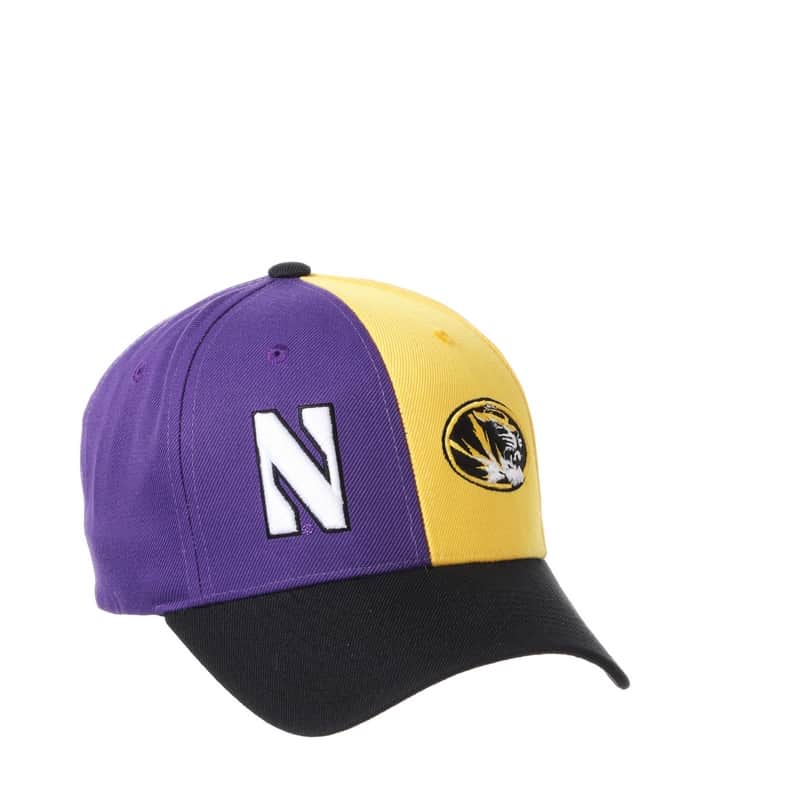 Northwestern University Wildcats House Divided Hat with Missouri Tigers-2
