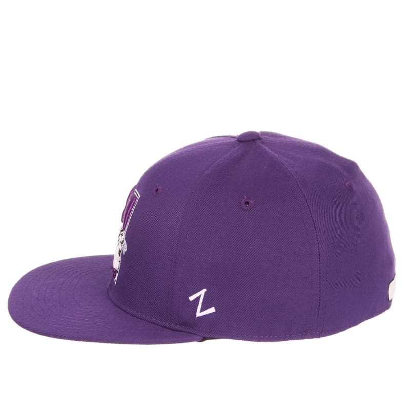 Northwestern Wildcats Zephyr Purple Fitted Hat with Stylized N-Cat Design