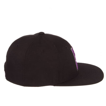 Northwestern University Wildcats Zephyr Black Fitted Hat with Stylized N-Cat Design