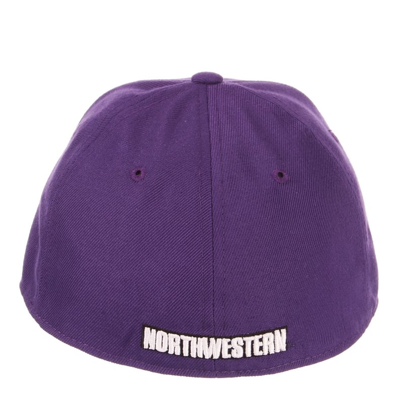 Northwestern University Wildcats Zephyr Purple Fitted Hat with Stylized N Design