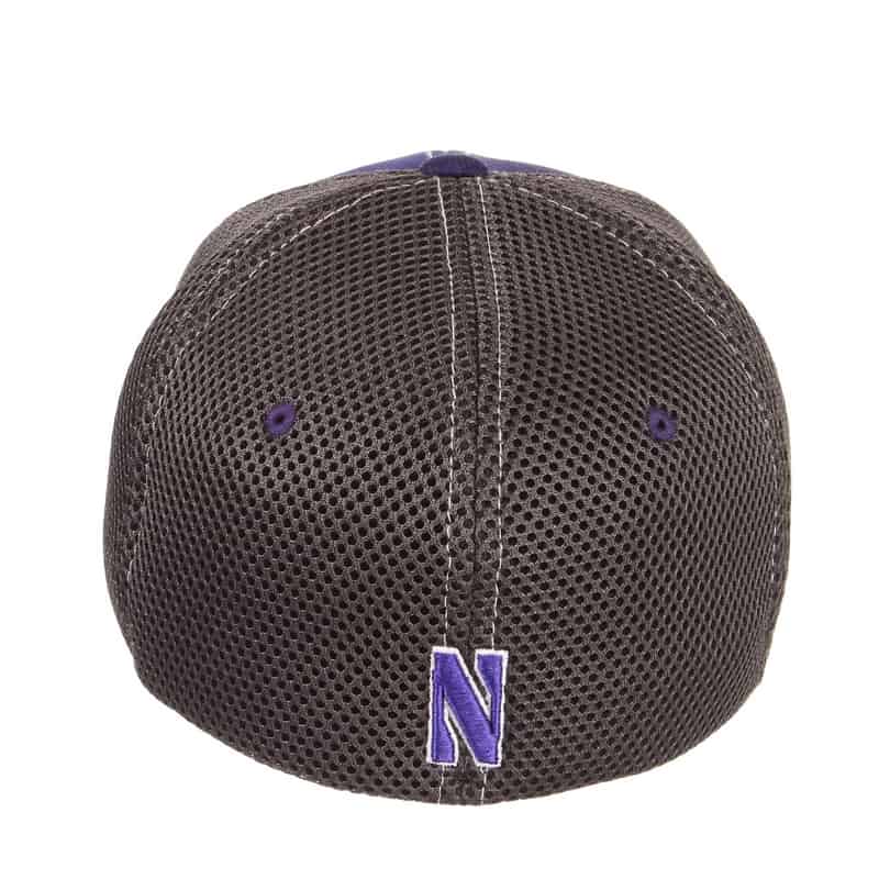 Northwestern Wildcats Zephyr Constructed Flex Fit Purple/Charcoal Hat with Tonal N-Cat Design