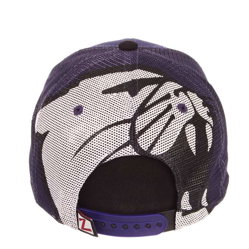 Northwestern University Wildcats Zephyr Constructed Adjustable Purple/Purple Trucker Mesh Hat with Stylized N Design
