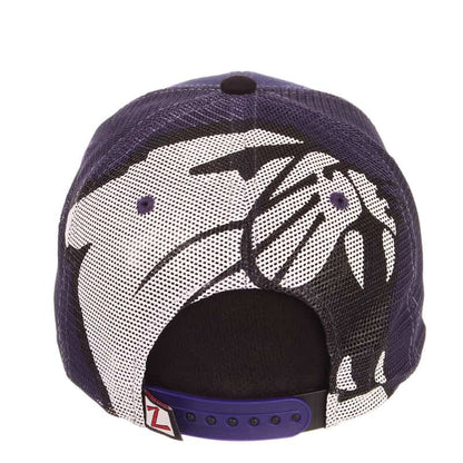 Northwestern University Wildcats Zephyr Constructed Adjustable Purple/Purple Trucker Mesh Hat with Stylized N Design
