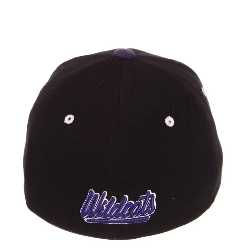 Northwestern University Wildcats Zephyr Constructed Flex Fit Black Hat with Stylized N Design with Embroidered Visor