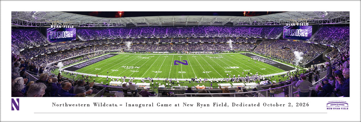 Northwestern Wildcats Ryan Field Panoramic Stadium Wall Art – Framed & Unframed