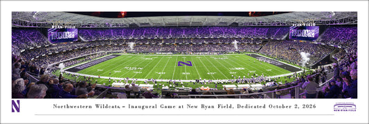 Northwestern Wildcats Ryan Field Panoramic Stadium Wall Art – Framed & Unframed