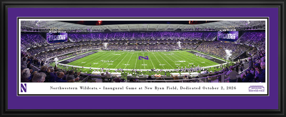 Northwestern Wildcats Ryan Field Panoramic Stadium Wall Art – Framed & Unframed