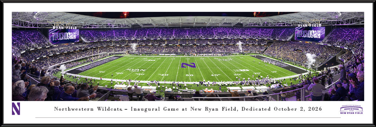Northwestern Wildcats Ryan Field Panoramic Stadium Wall Art – Framed & Unframed