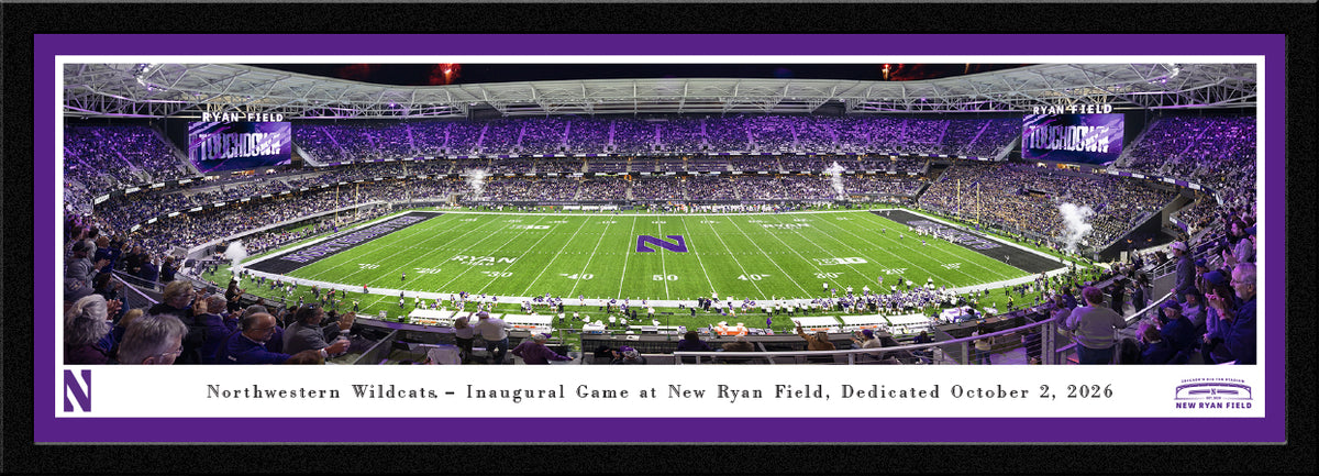 Northwestern Wildcats Ryan Field Panoramic Stadium Wall Art – Framed & Unframed