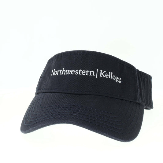 Northwestern I Kellogg Navy Cotton Twill Visor
