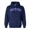Northwestern University Wildcats Men's MV Fundamental Fleece Navy Hooded Sweatshirt with Two Color Arch Design