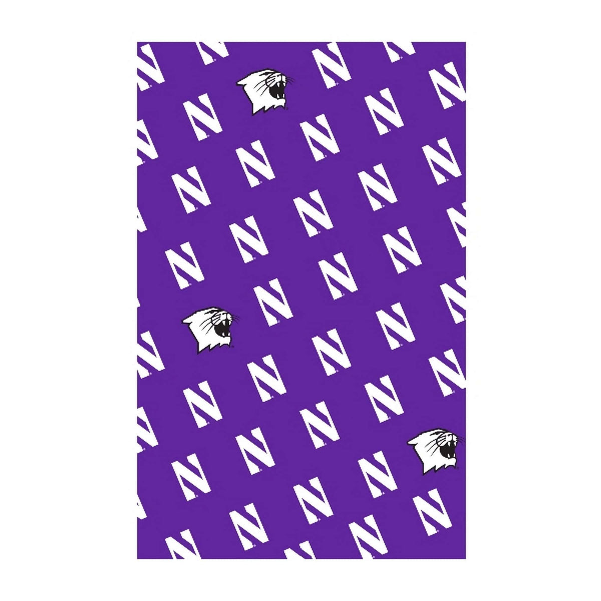 Northwestern University Wildcats Purple Silk Scarf-2