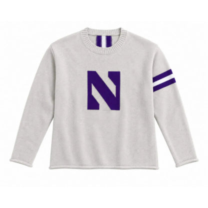 Northwestern University Wildcats Women's Newport Knits Grey Sweater