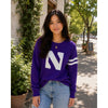 Northwestern University Wildcats Women's Newport Knits Purple Sweater