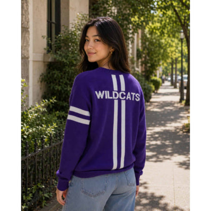 Northwestern University Wildcats Women's Newport Knits Purple Sweater