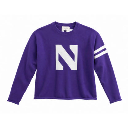 Northwestern University Wildcats Women's Newport Knits Purple Sweater