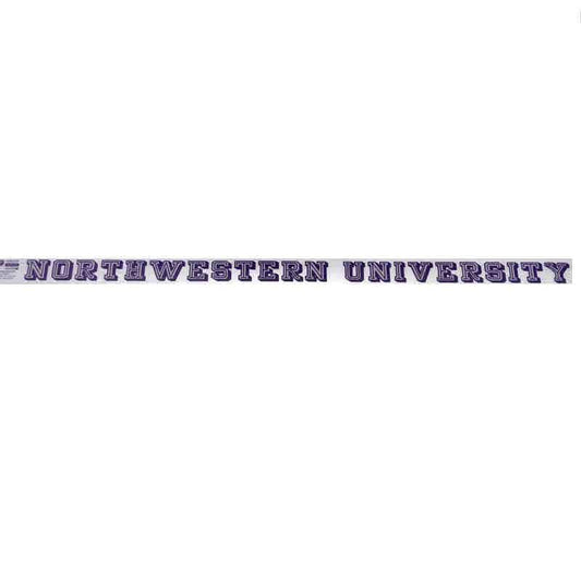Northwestern University Wildcats Static Cling Inside Application Decal with Northwestern University Design 1"X24"