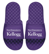 Northwestern University Wildcats Purple ISlide Flip Flops with Kellogg Design