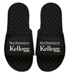 Northwestern University Wildcats Black ISlide Flip Flops with Kellogg Design