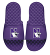 Northwestern University Wildcats Purple ISlide Flip Flops With N-Cat Design