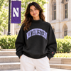 Northwestern University Wildcats Women’s League Diana Mock Neck Sweatshirt – Black