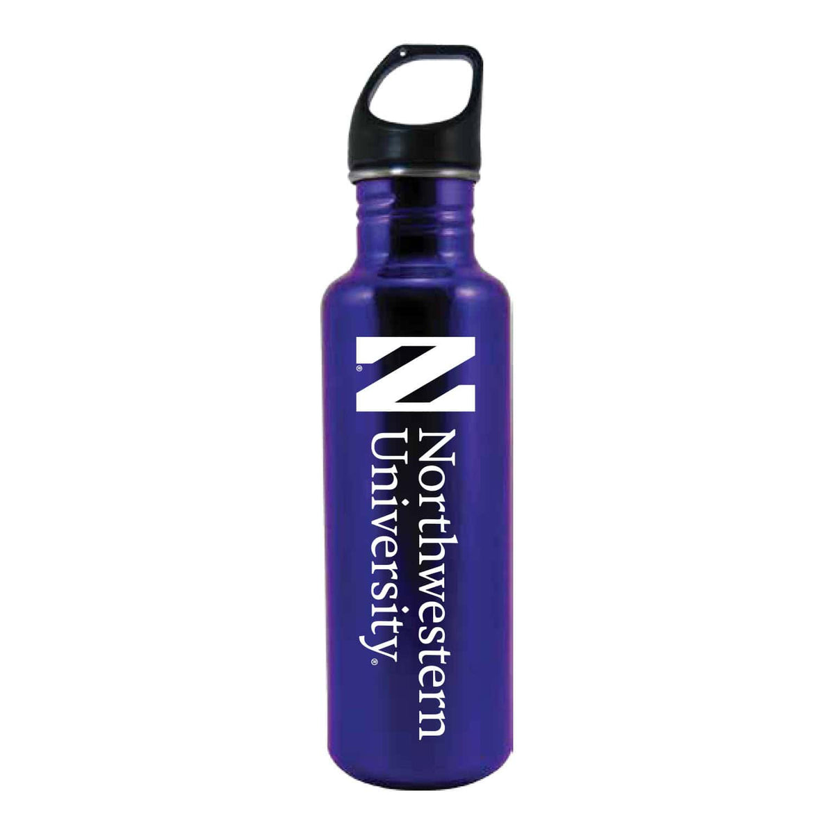 Northwestern University Wildcats 24 oz. Purple Stainless Steel Water Bottle With N & Northwestern University Design