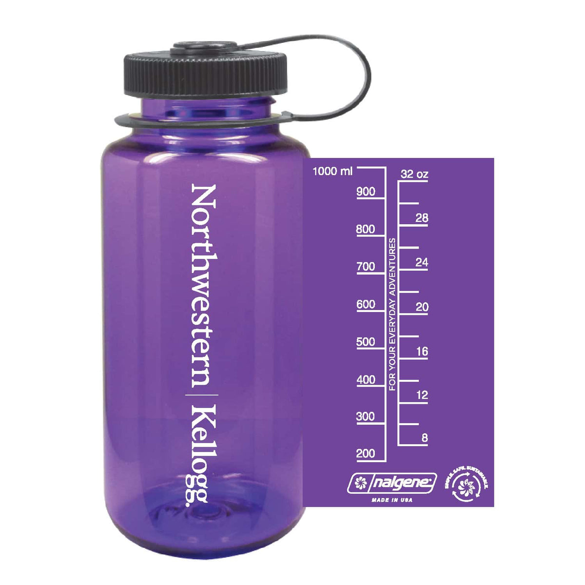 Northwestern I Kellogg 32 oz. Purple Tritan Wide Mouth Nalgene Water Bottle