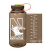 Northwestern University Wildcats 32 oz. Wood Tritan Wide Mouth Nalgene Water Bottle with N-Cat Design