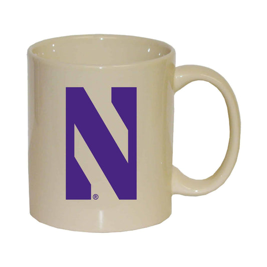 Northwestern University Wildcats 11 oz. Almond Cream Ceramic Coffee Mug with Stylized N Design