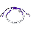 Northwestern University Wildcats Spirit Box Braid Bracelet with Northwestern Lettering