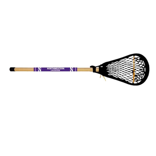 Northwestern University Wildcats Wooden Mini Lacrosse Stick With Black Net 28"