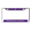 Northwestern University Wildcats Chrome License Plate Frame with Northwestern/Engineering On A Purple Insert