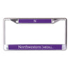 Northwestern University Wildcats Chrome License Plate Frame with Purple Laser Cut Northwestern/Medill Insert