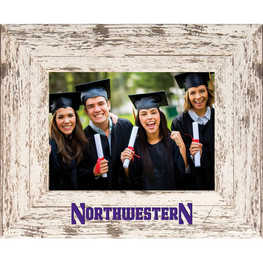 Northwestern University Barnwood White Spectrum Horizontal Photo Frame 5"X7"