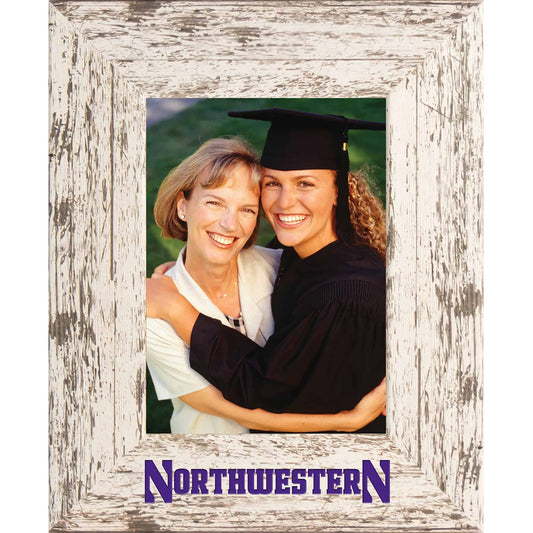 Northwestern University Barnwood White Spectrum Vertical Photo Frame 7"X5"