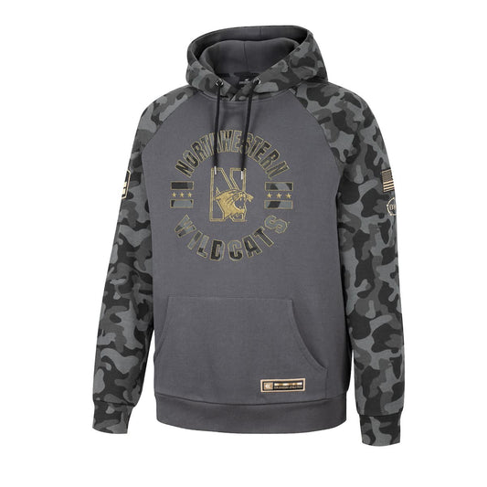 Northwestern University Wildcats Colosseum Men's Gi Joe Pullover Hoodie