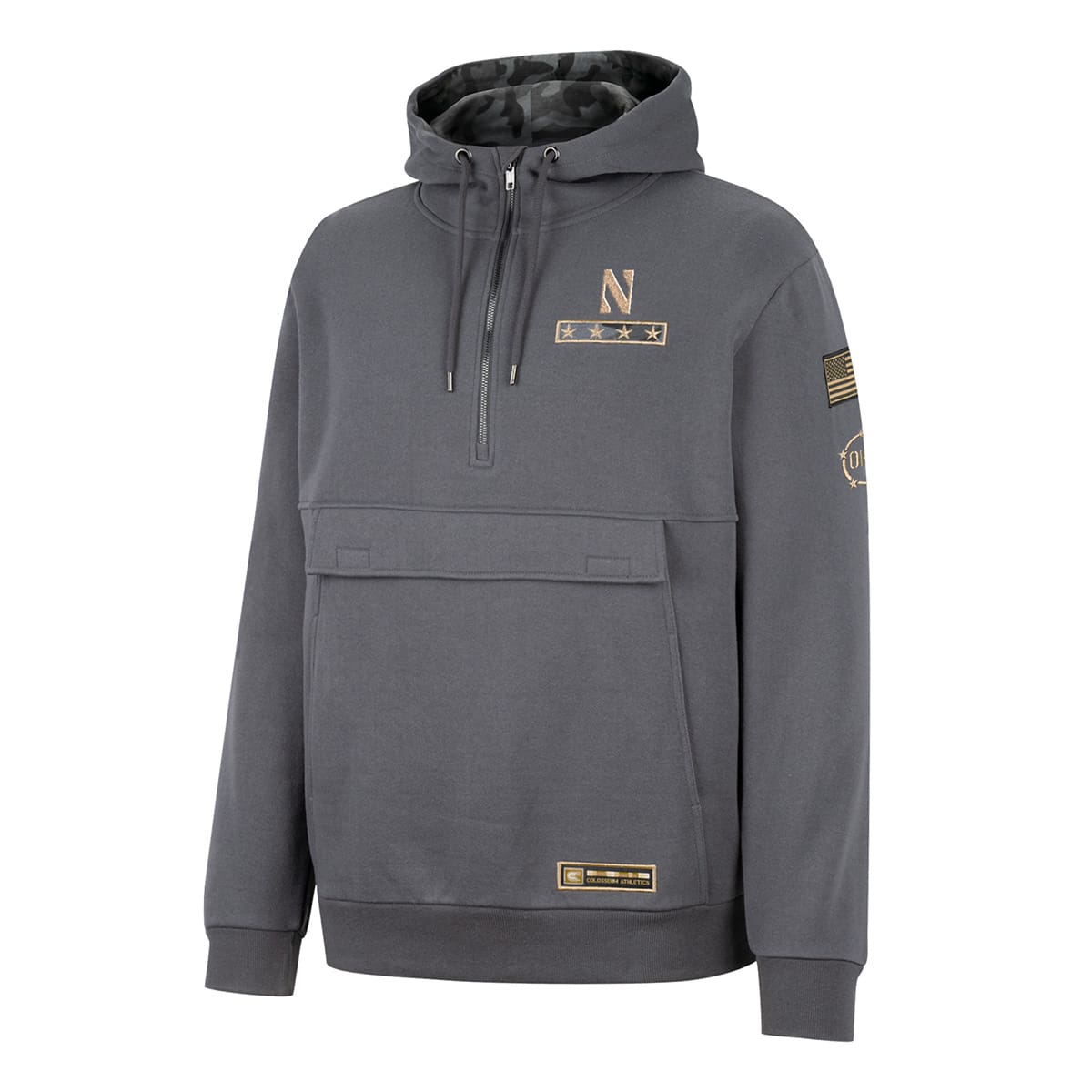 Northwestern University Wildcats Colosseum Men's Ghost Rider1/4 Zip Jacket
