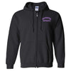 Northwestern University Wildcats Men's Black Full-Zip Hooded Sweatshirt with Left Chest Embroidered Northwestern University Design