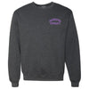 Northwestern University Wildcats Men's Black Heather Crewneck Sweatshirt with Left Chest Embroidered Northwestern University Design