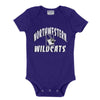Northwestern University Wildcats Infant Purple Bodysuit Onesie with Arch Northwestern over N-Cat Design